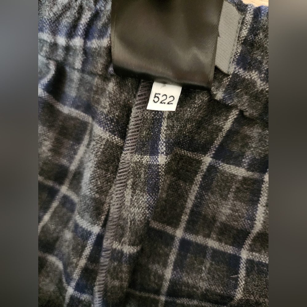 Oska 522 Wool Barrel Pants Sz 4 US 12-14 Elastic Waist Flat Front Flannel Plaid - Picture 7 of 10